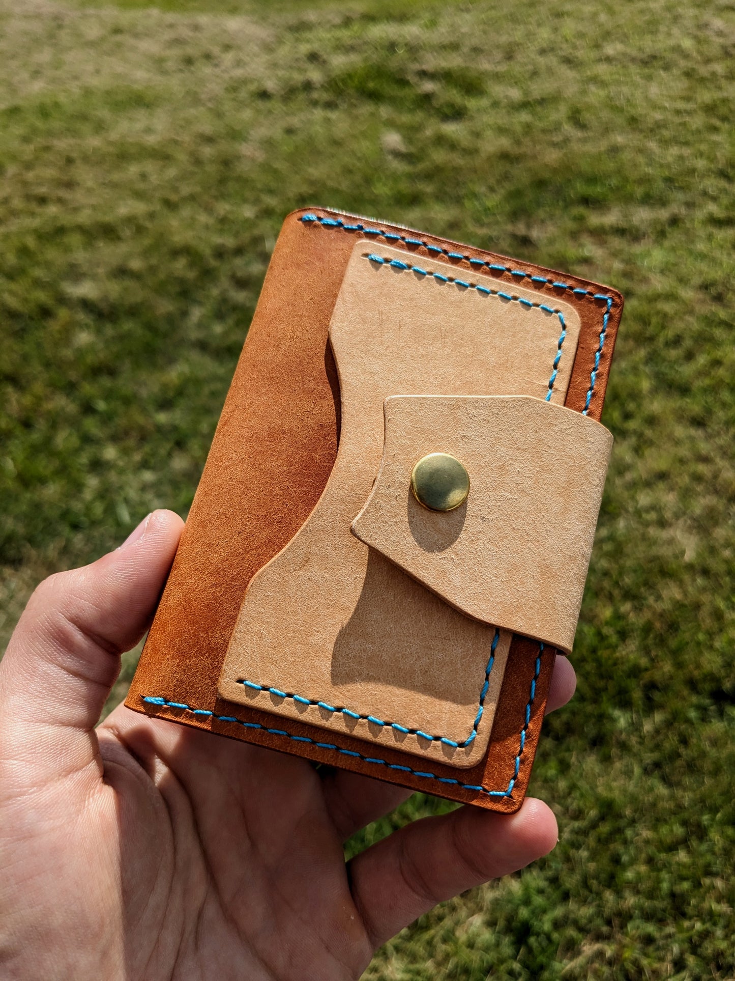 Porter Snap Wallet - Olmo Harvest w/ Turquoise & Brass