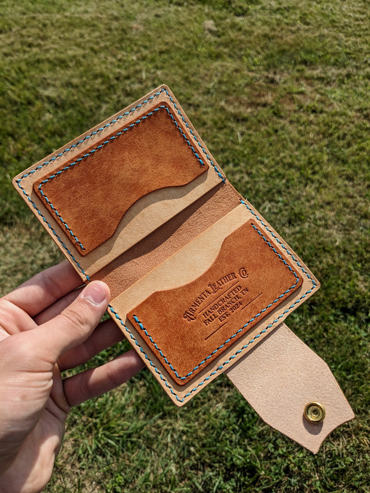 Porter Snap Wallet - Olmo Harvest w/ Turquoise & Brass