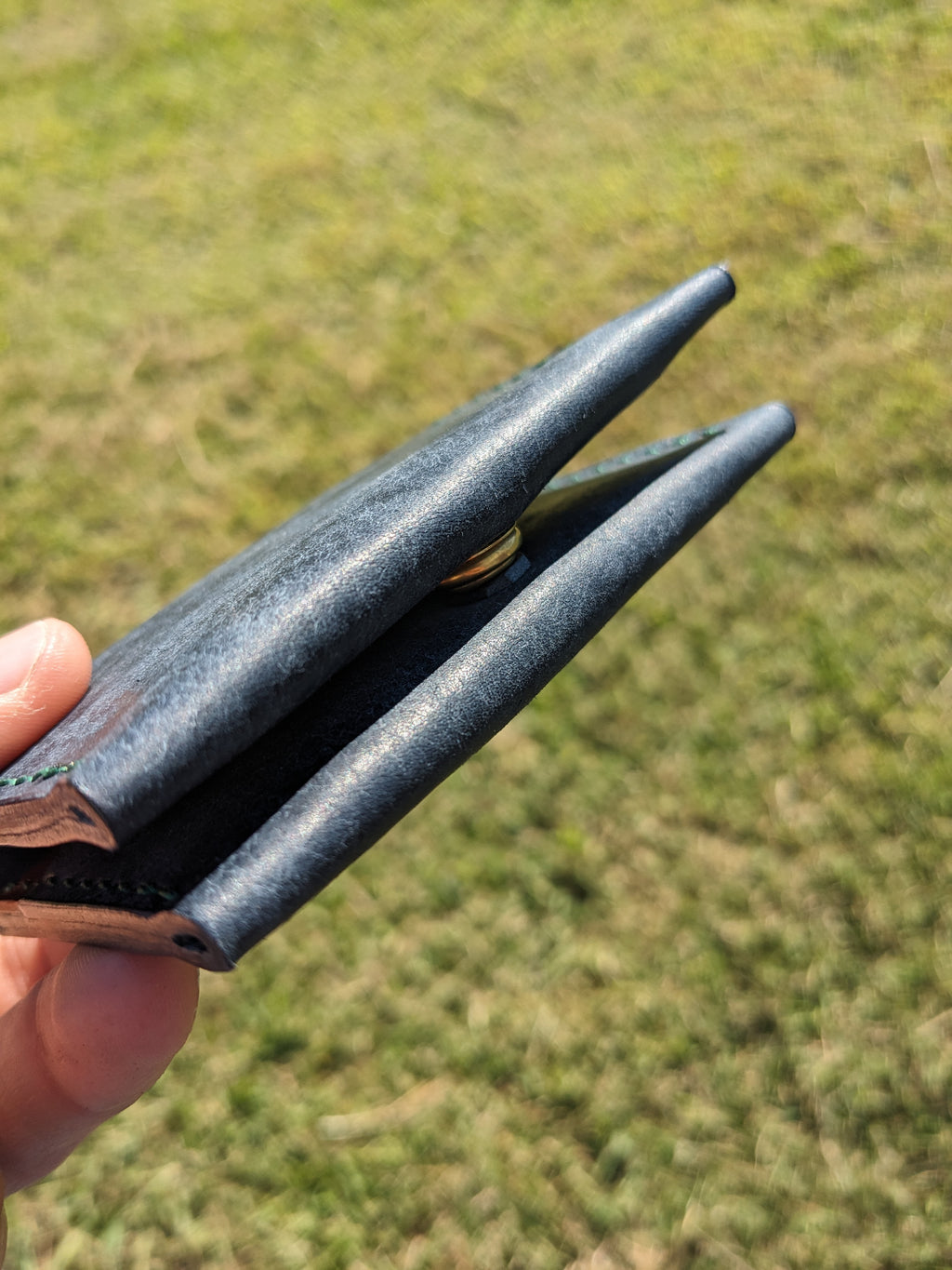 Monte Snap Wallet - Navy & Chestnut w/ Spruce