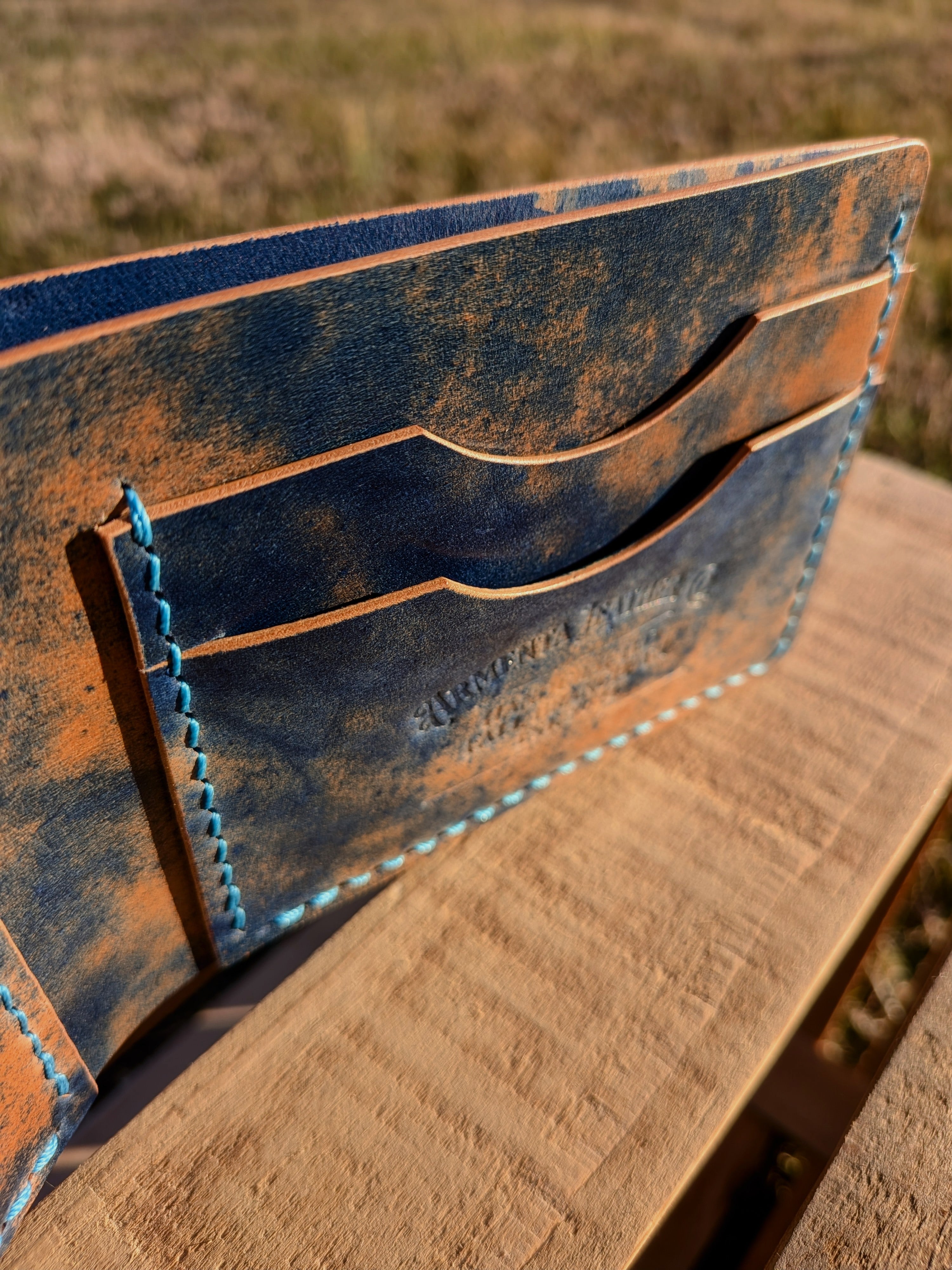 Traditional Bifold - Shell Cordovan - Marbled Ocean