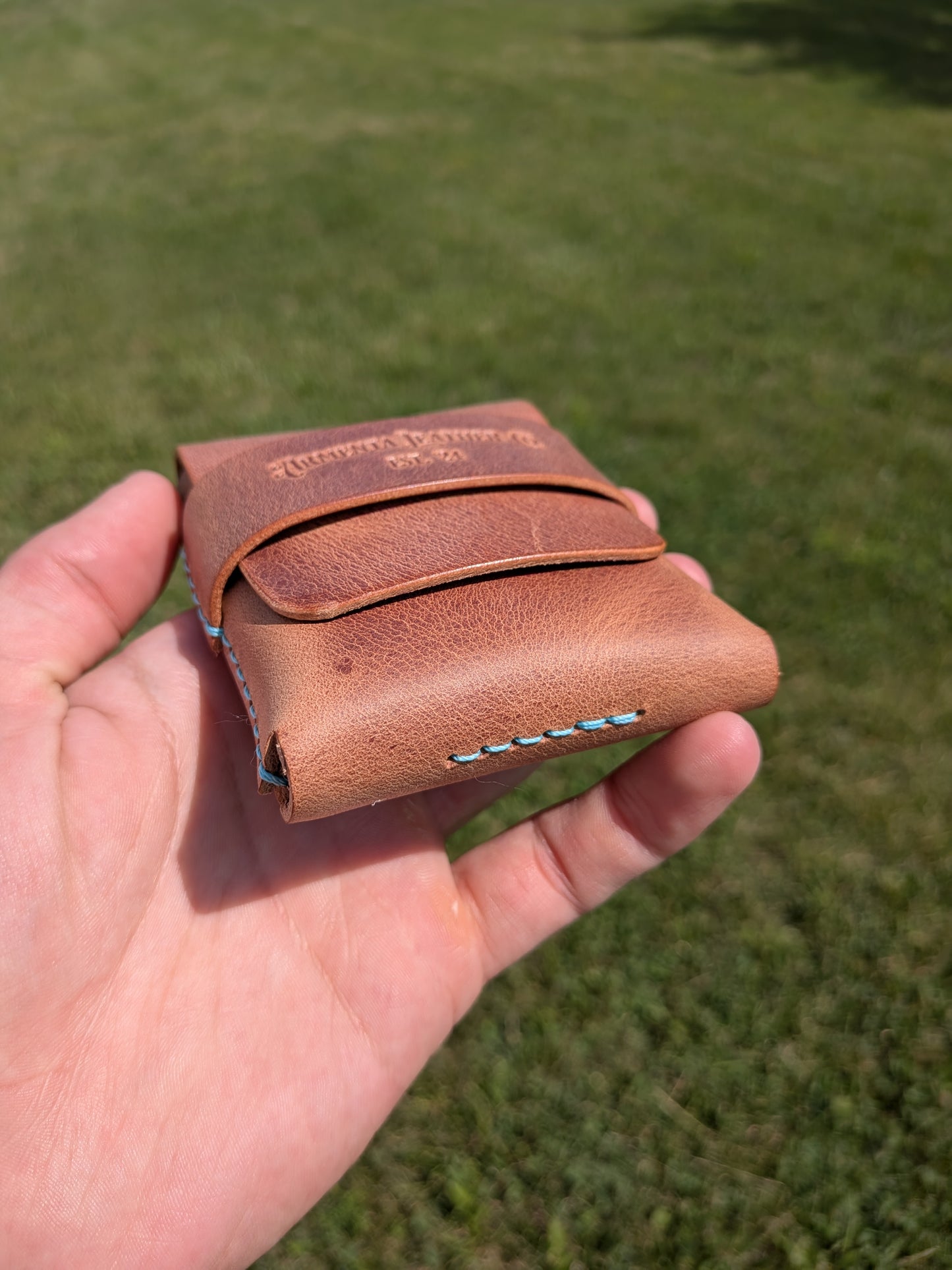 One Off Flap Wallet - Sedona & Baby Blue