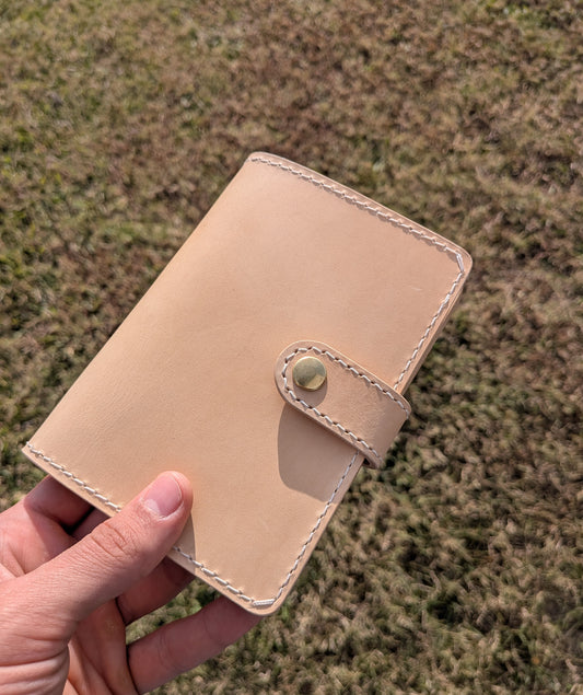 The Travel Wallet - Natural w/ Ivory & Brass