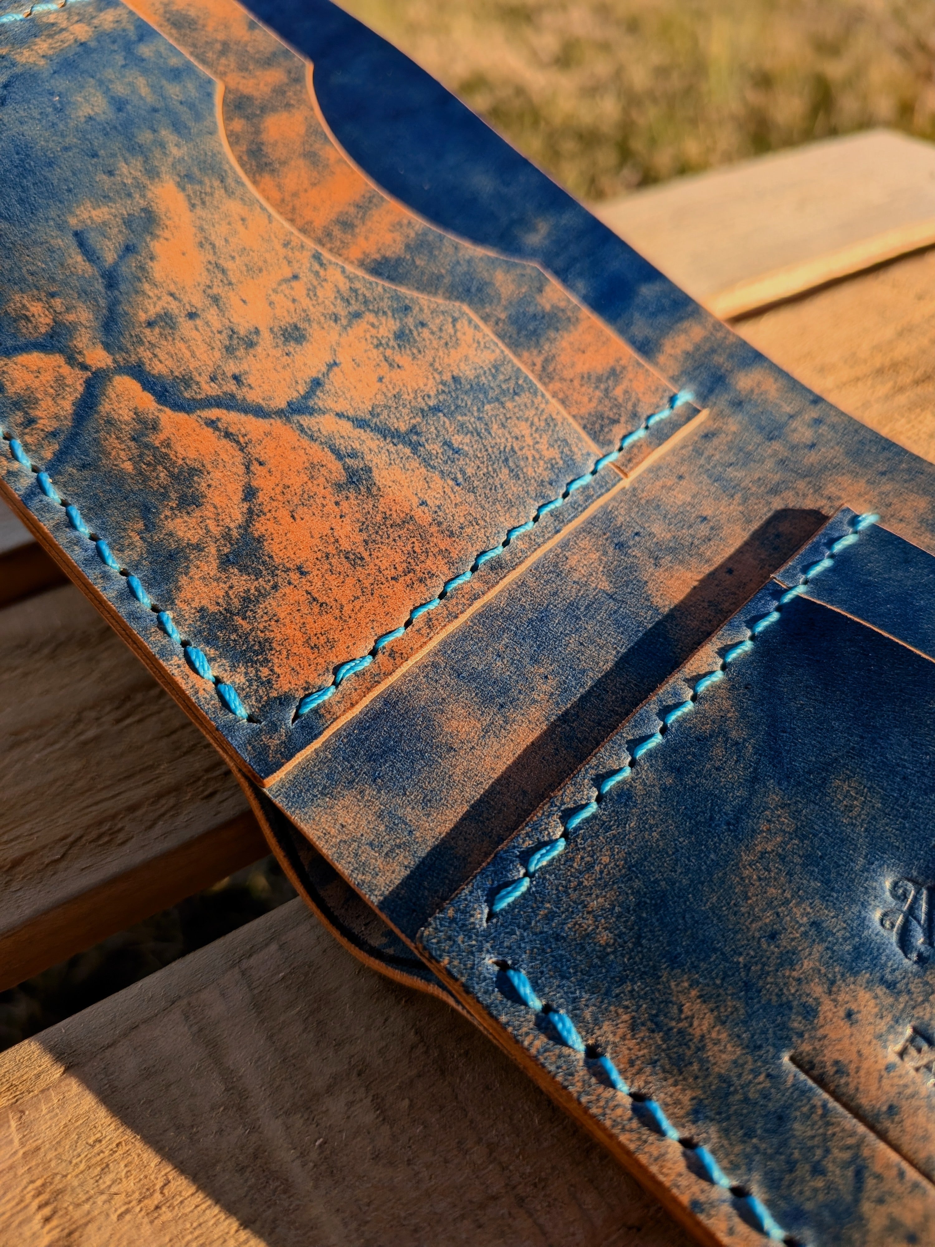 Traditional Bifold - Shell Cordovan - Marbled Ocean