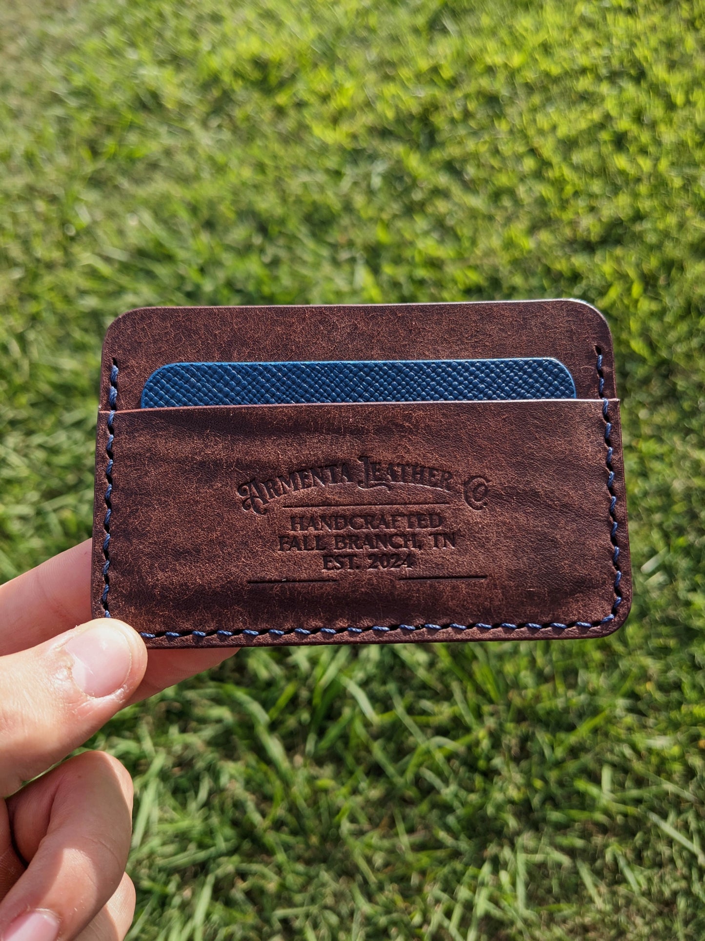 The Collins - Tobacco & Navy w/ Denim