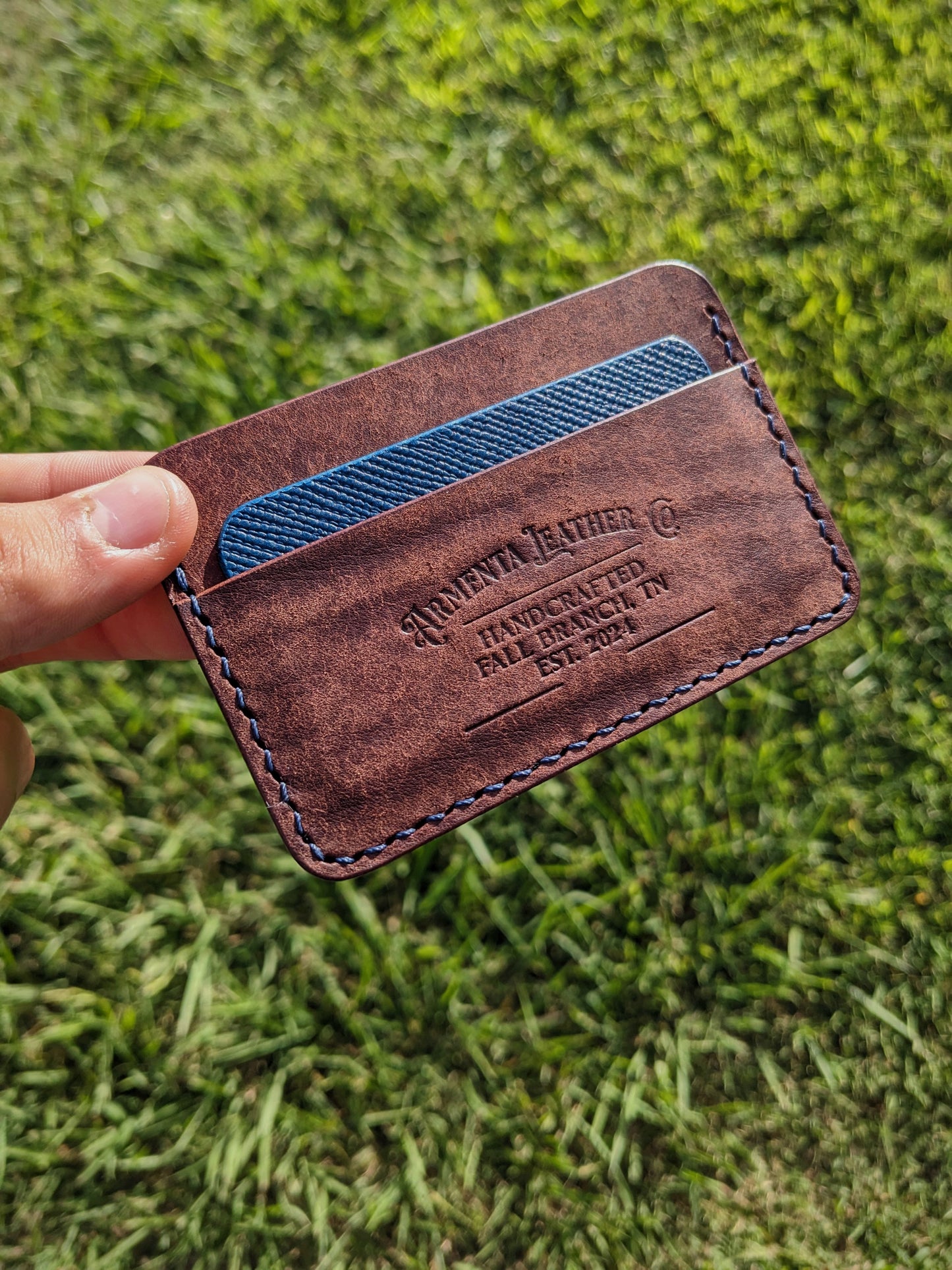 The Collins - Tobacco & Navy w/ Denim