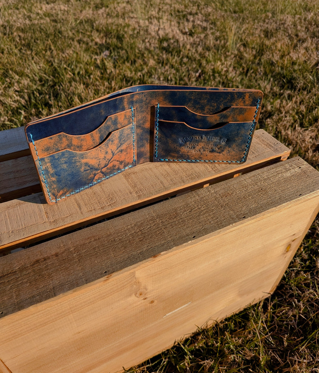 Traditional Bifold - Shell Cordovan - Marbled Ocean