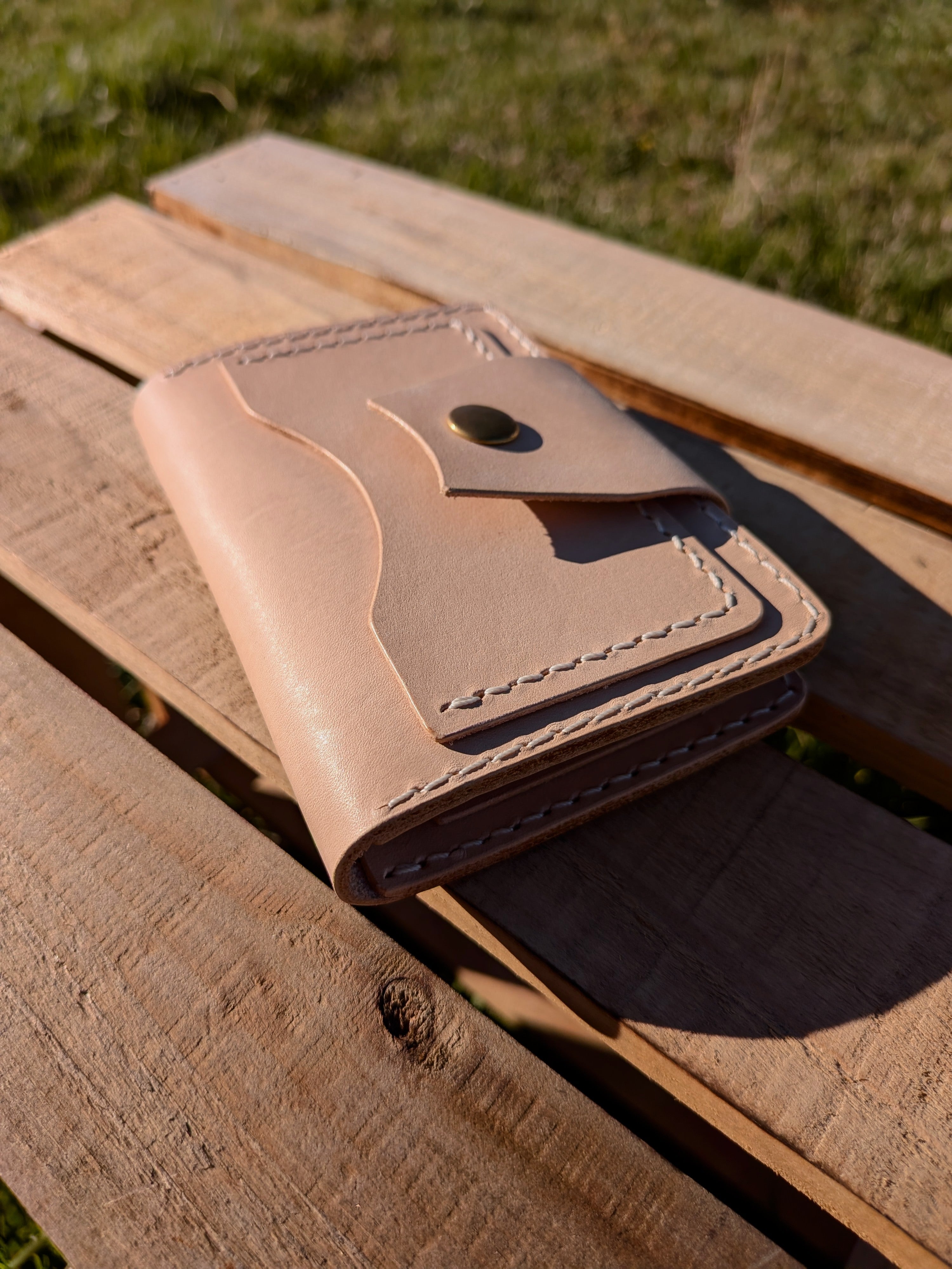 Porter Snap Wallet - Natural w/ Ivory