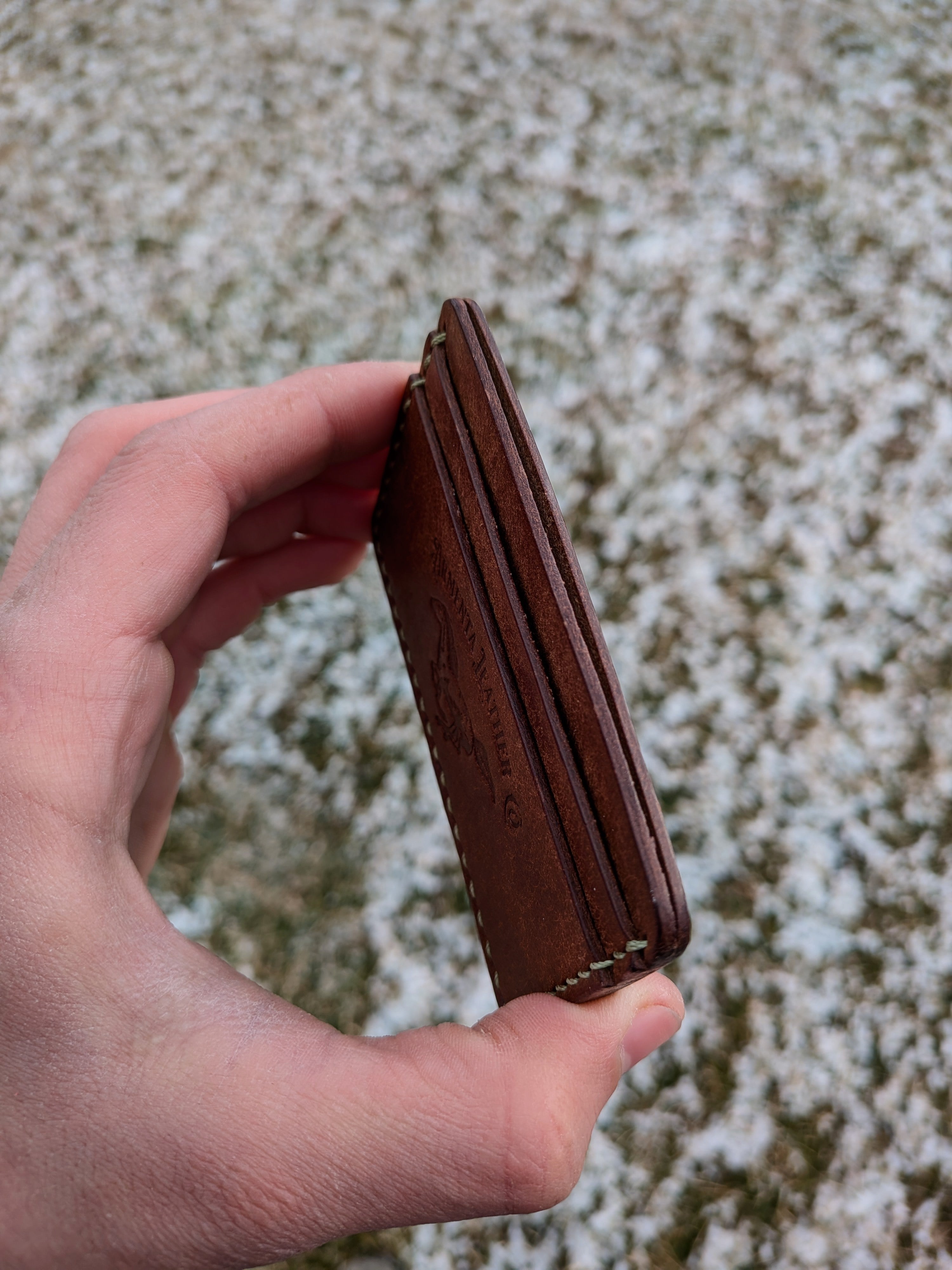 Erwin Card Wallet - Walnut w/ Pistachio