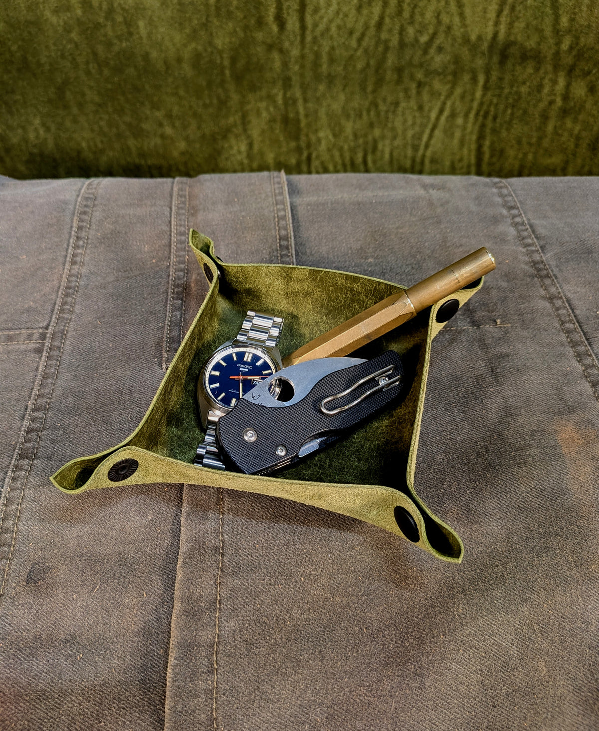 Small Valet Tray - Moss Green