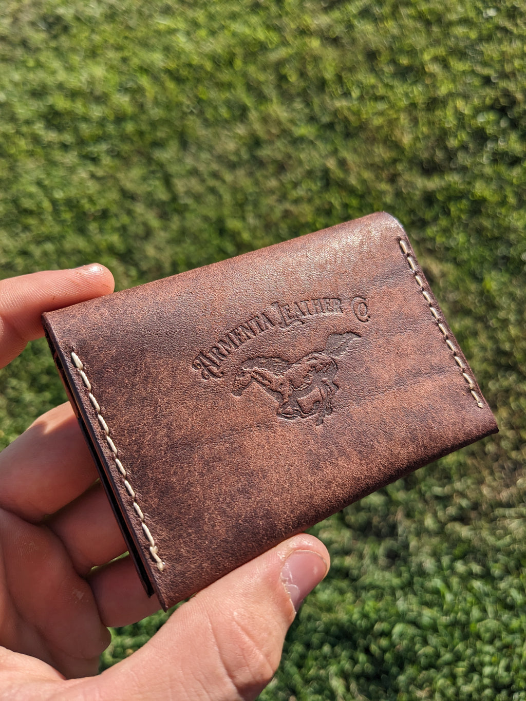 Monte Snap Wallet - Tobacco & Chestnut w/ Light Peach