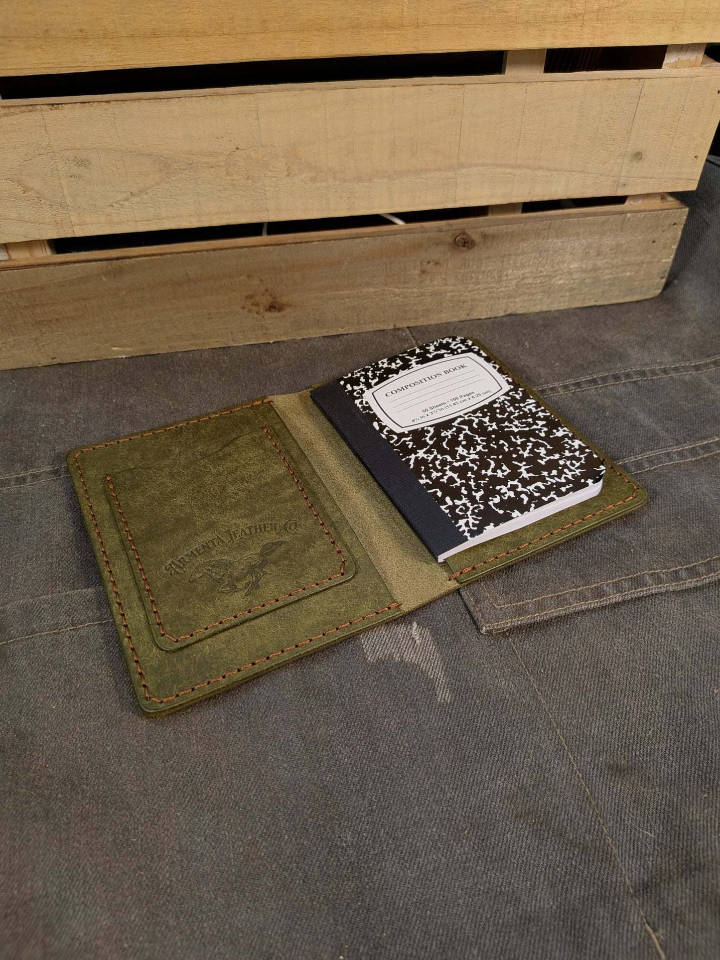 Small Journal Wallet - Moss Green