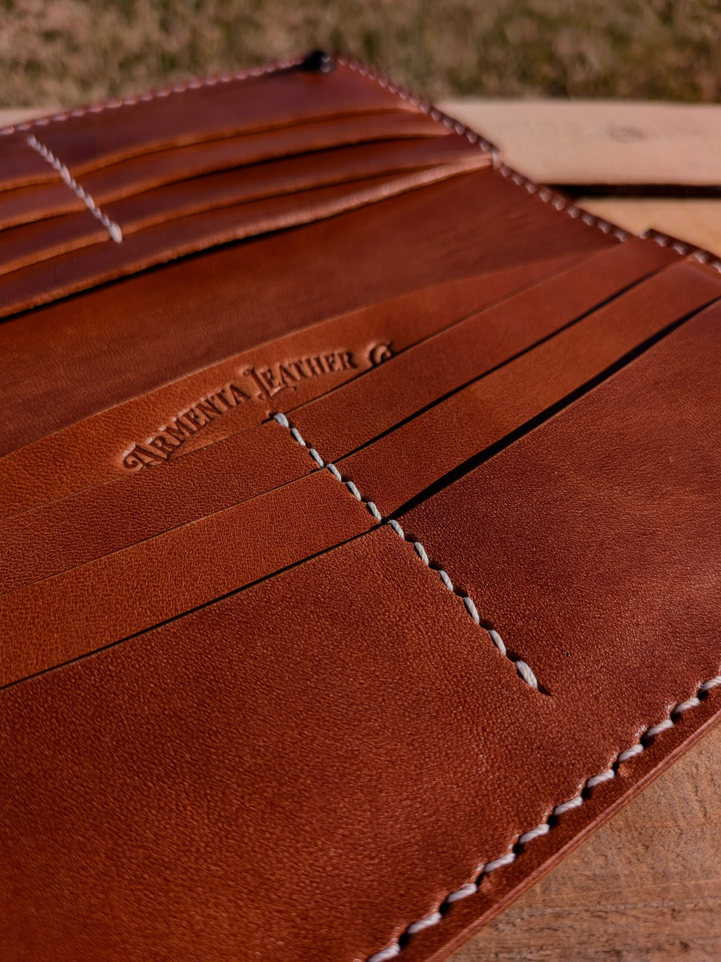 The Barkley Long Wallet - Green & Buck Brown