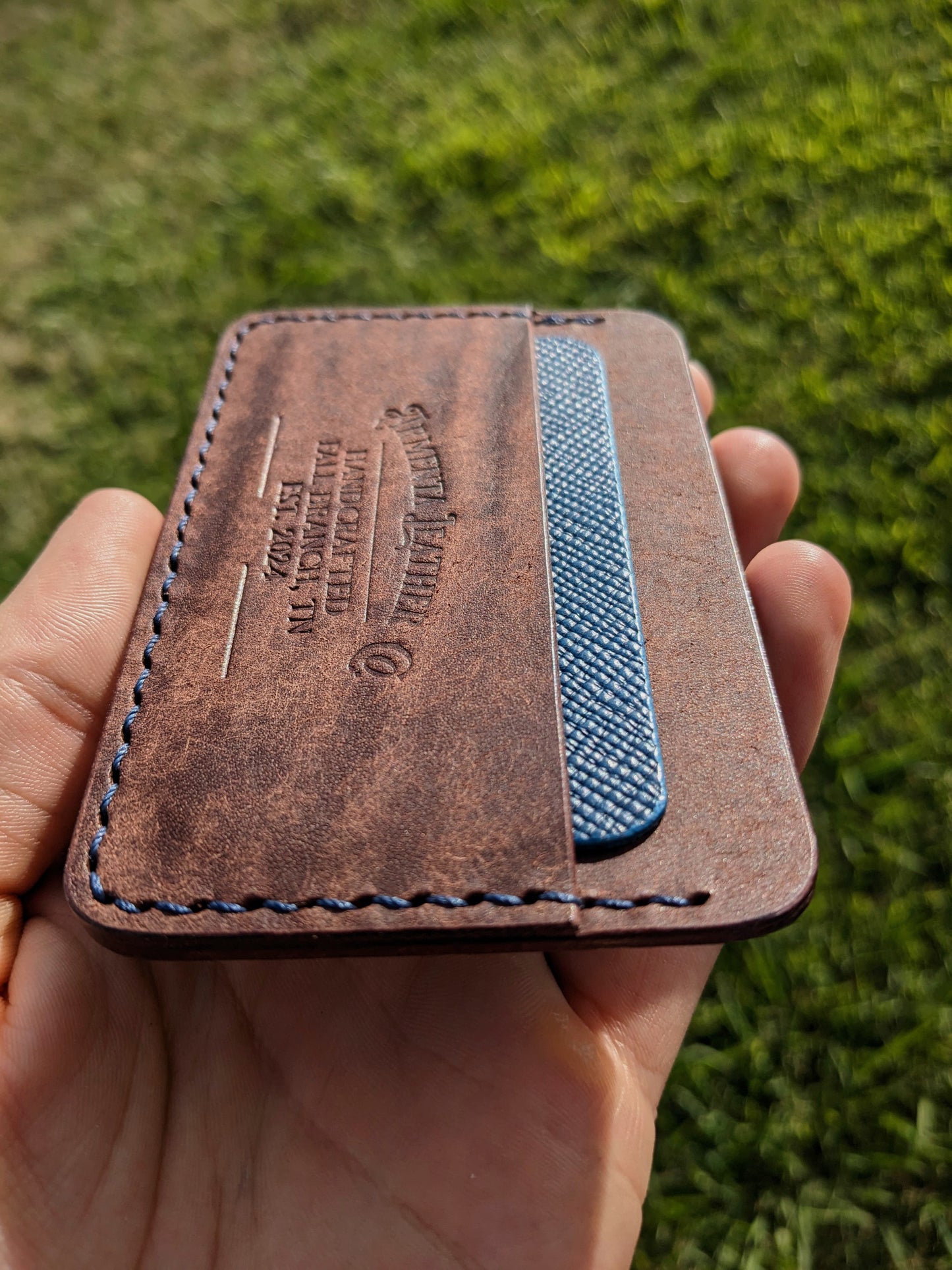 The Collins - Tobacco & Navy w/ Denim