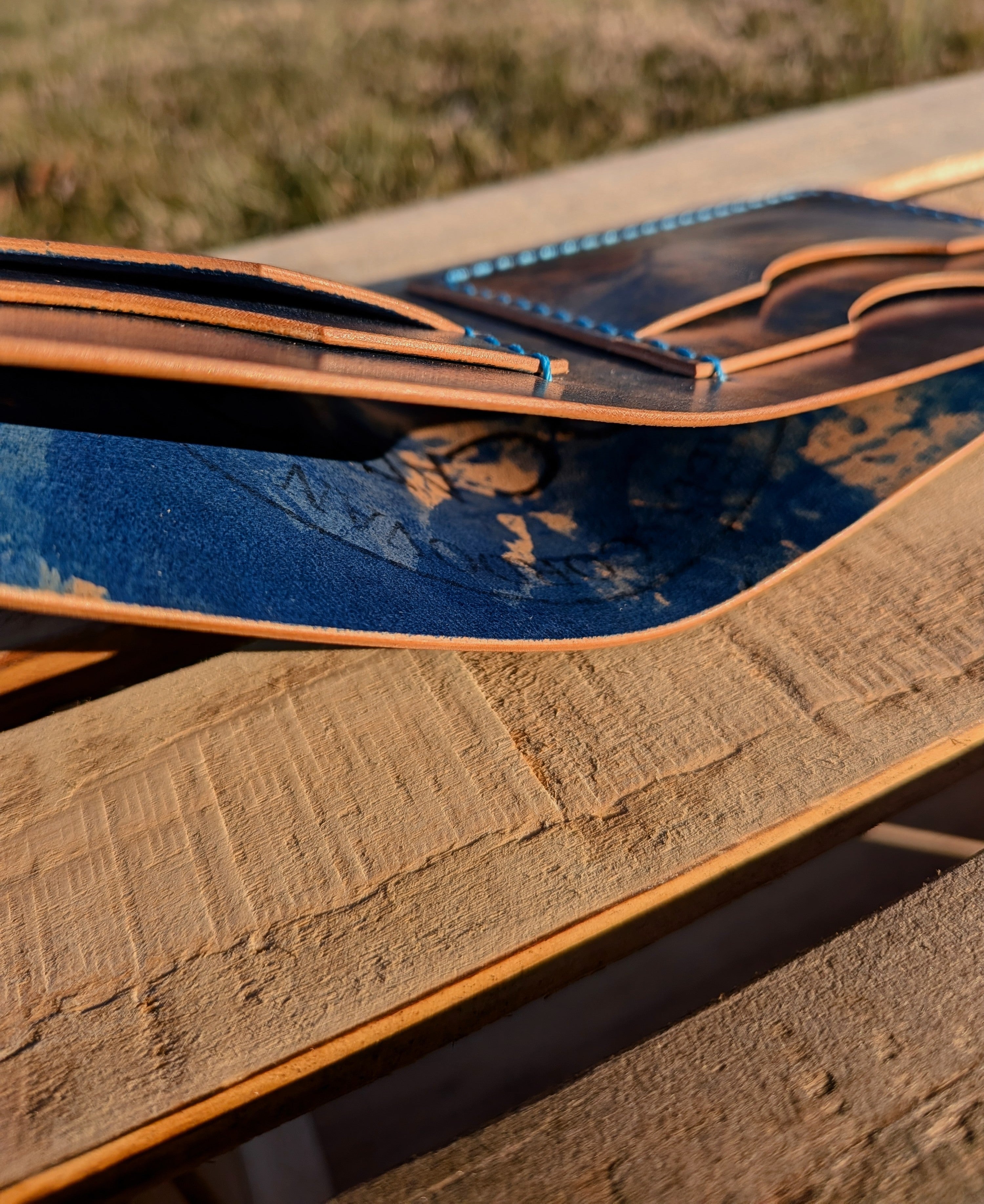 Traditional Bifold - Shell Cordovan - Marbled Ocean