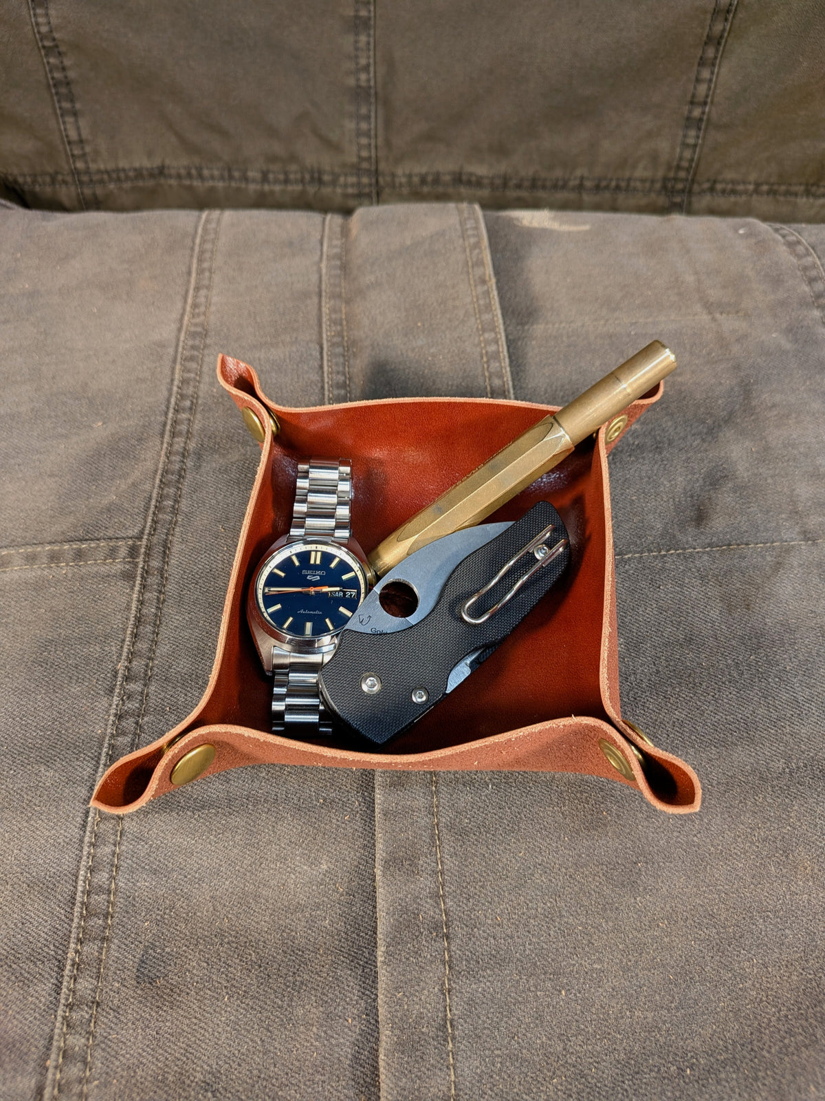 Small Valet Tray - Classic Brown