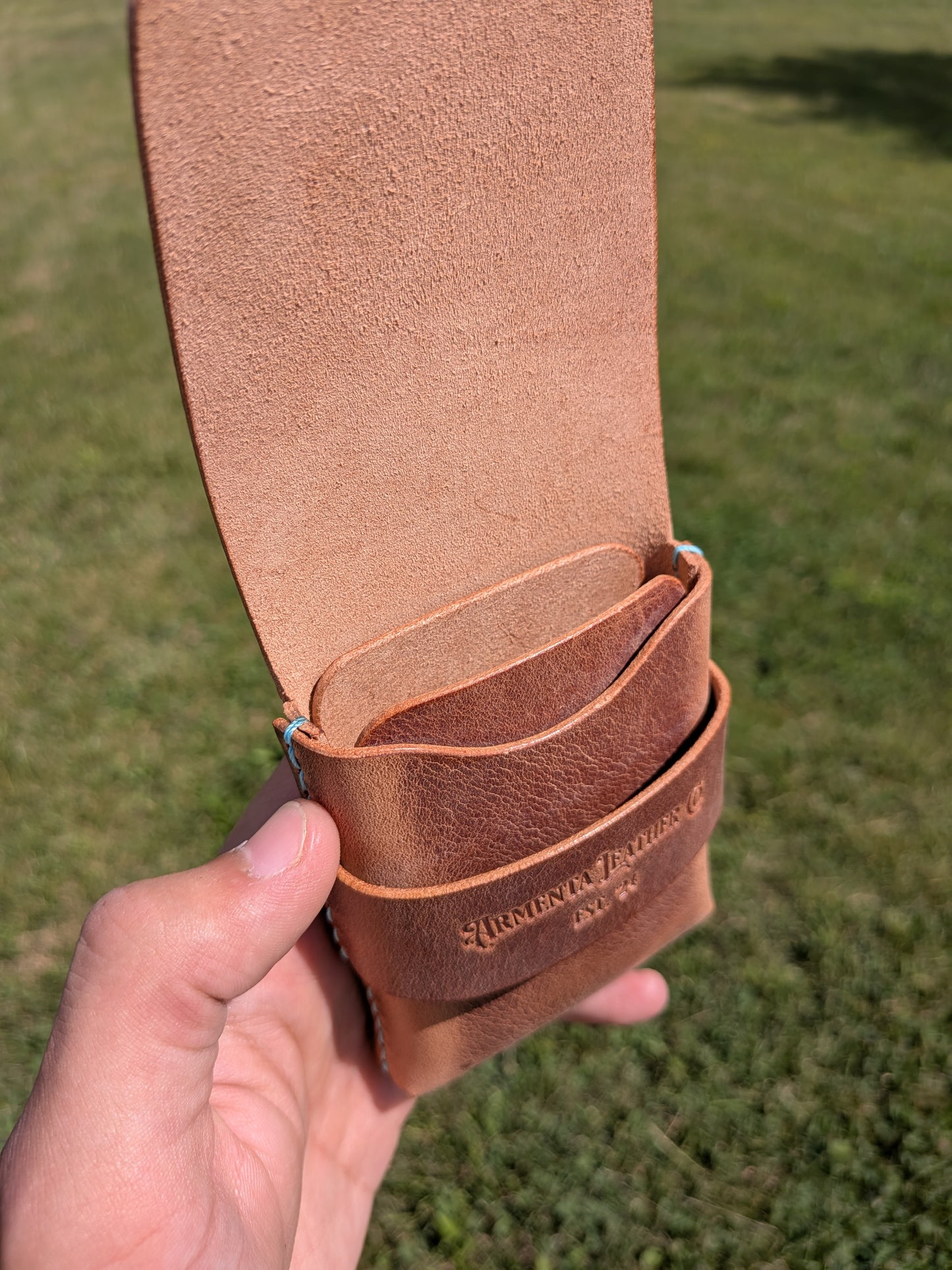 One Off Flap Wallet - Sedona & Baby Blue