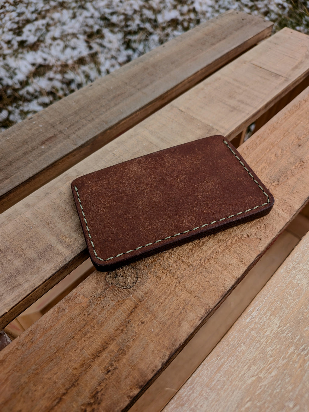 Erwin Card Wallet - Walnut w/ Pistachio