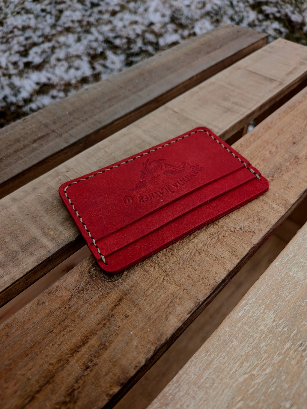 Erwin Card Wallet - Red w/ Pistachio