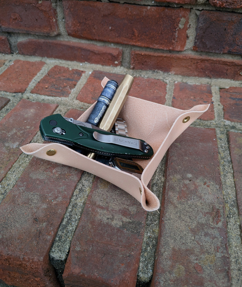 Valet Tray - Natural w/ Brass