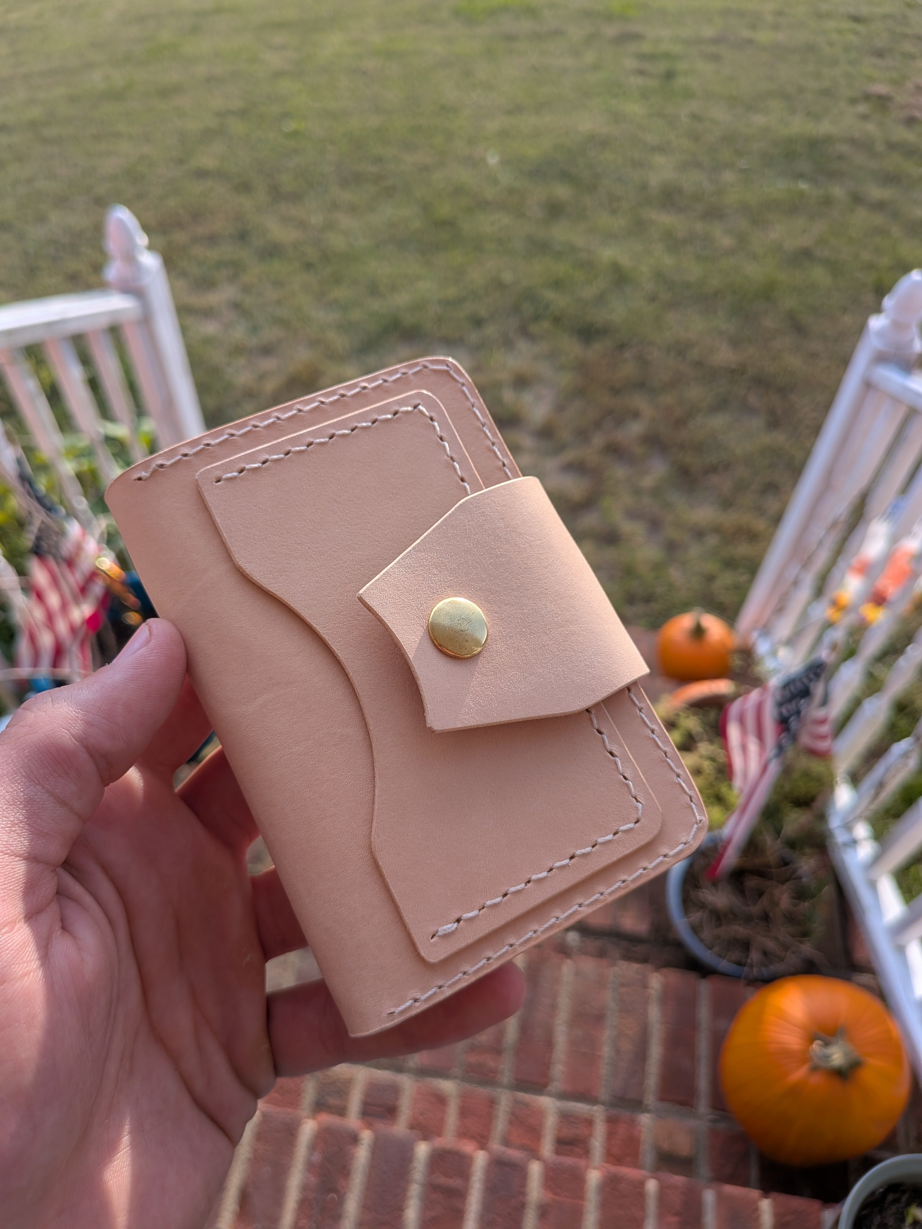 Porter Snap Wallet - Natural w/ Ivory