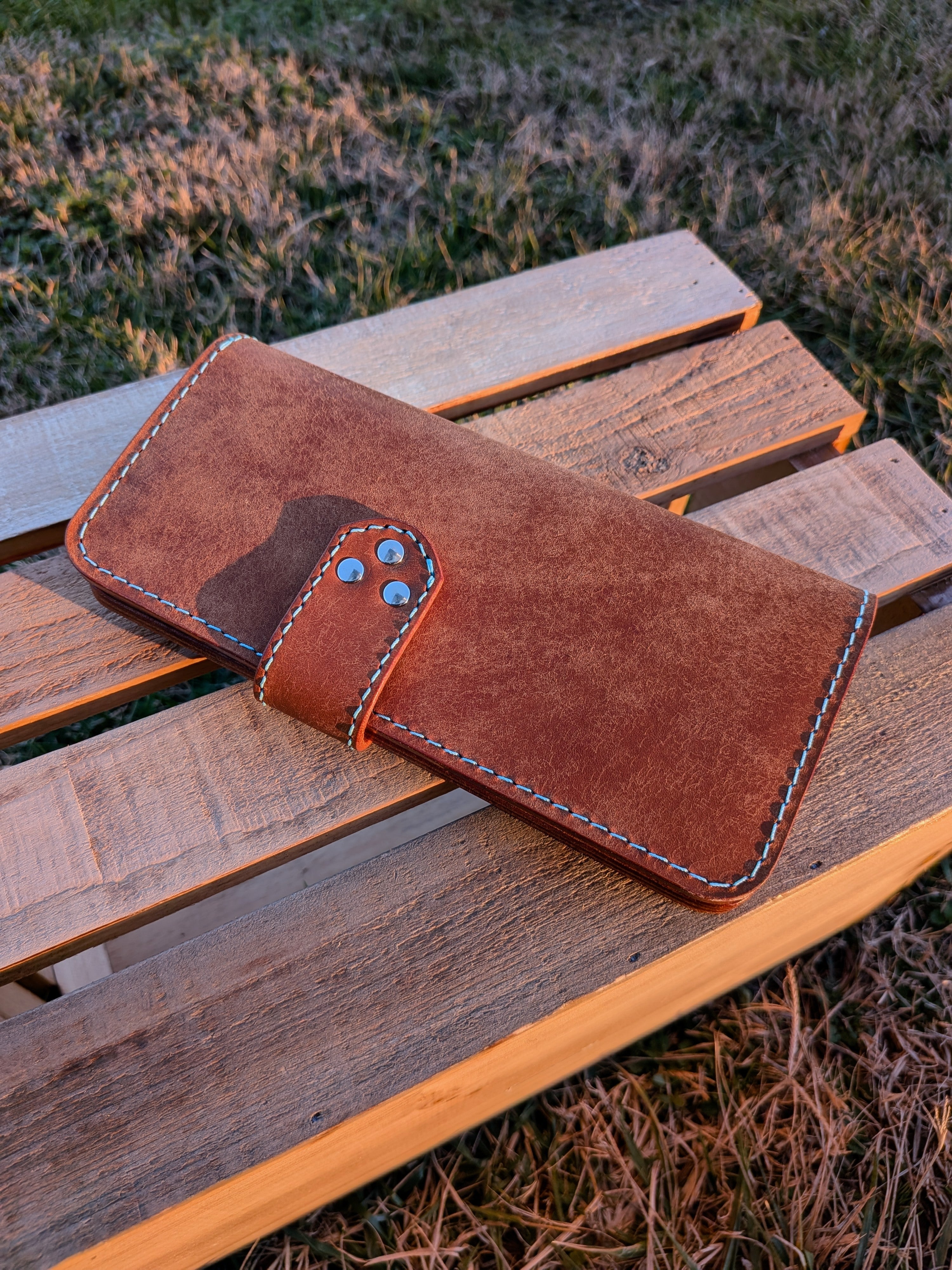 The Barkley - Cognac & Turquoise