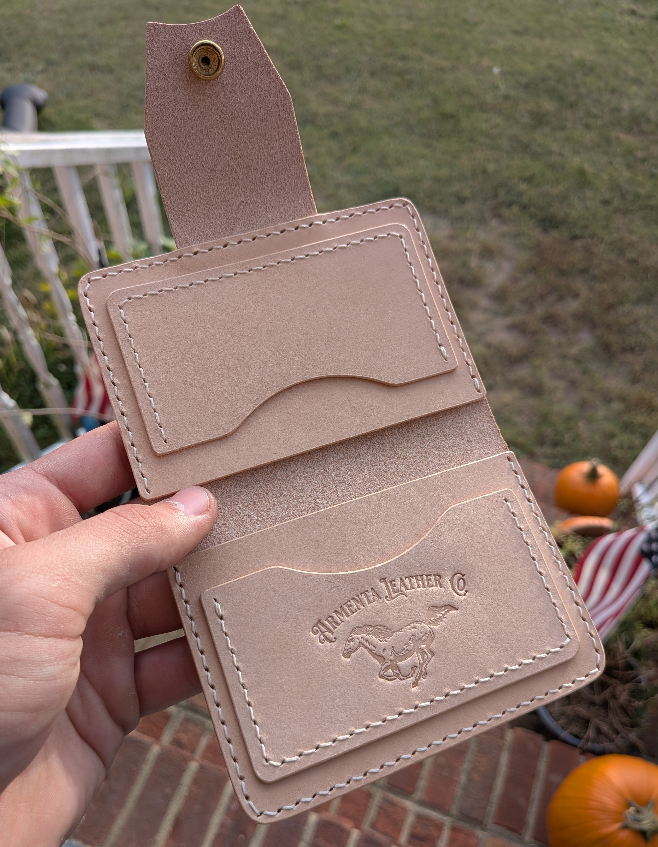 Porter Snap Wallet - Natural w/ Ivory