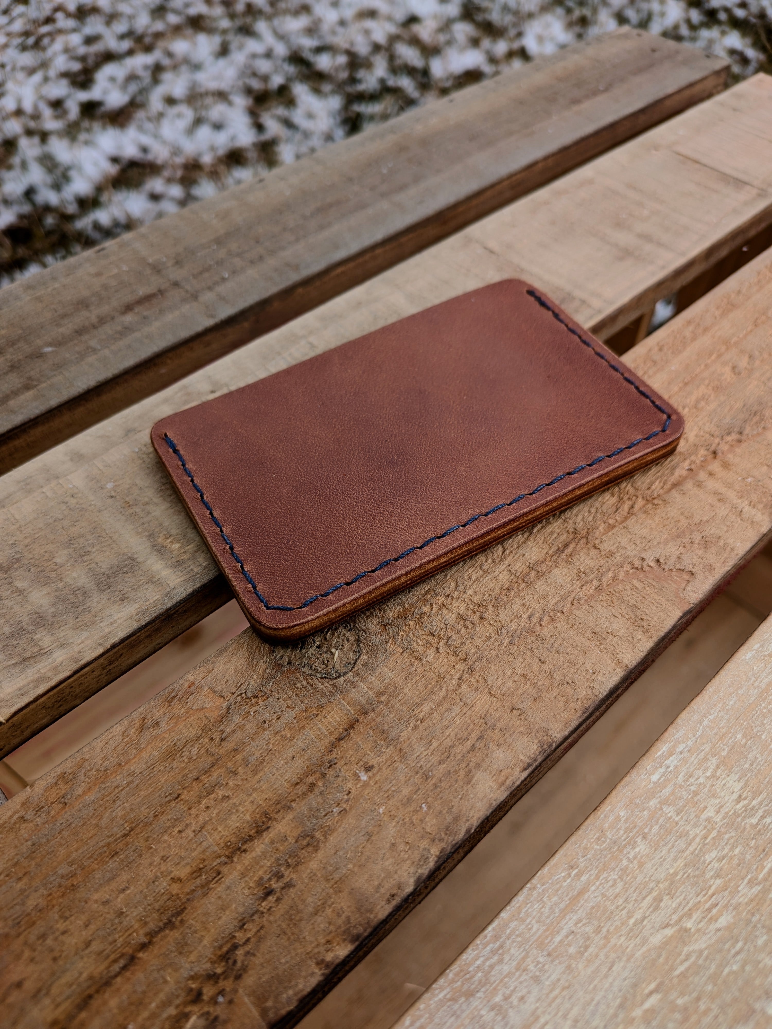 Erwin Card Wallet - Buck Brown w/ Royal Blue