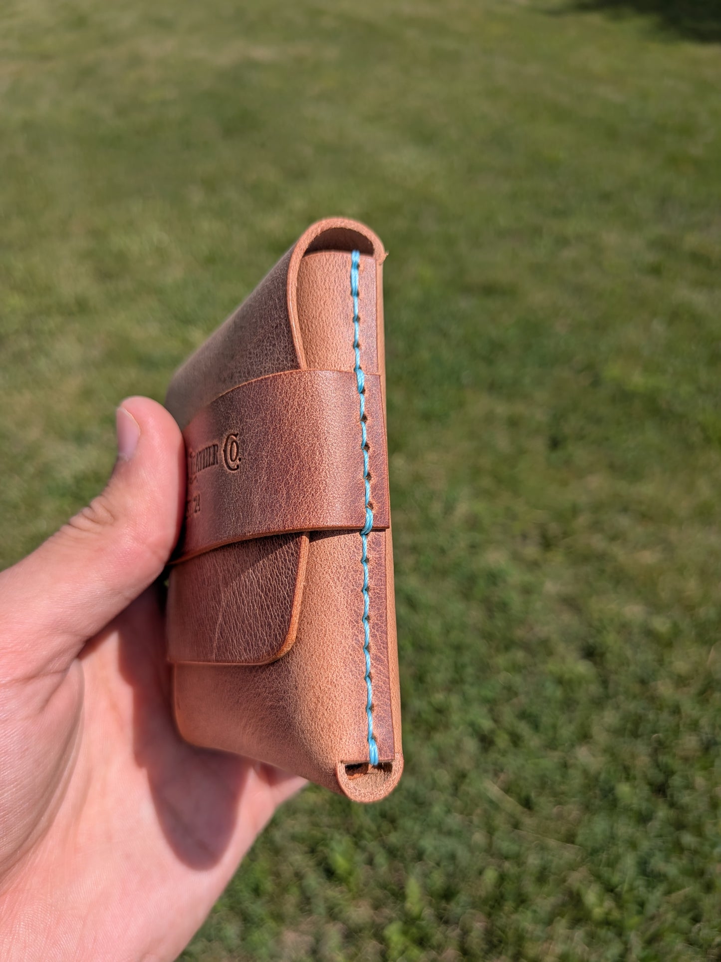 One Off Flap Wallet - Sedona & Baby Blue