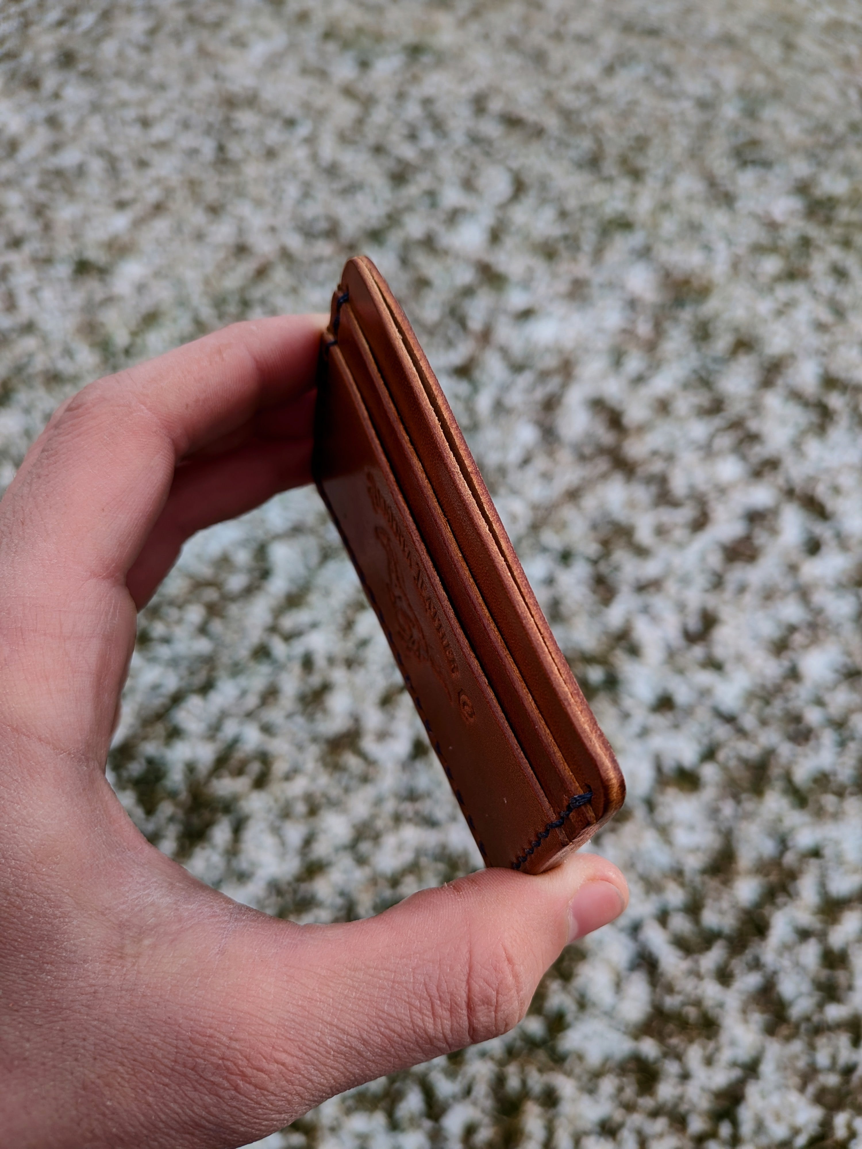 Erwin Card Wallet - Buck Brown w/ Royal Blue