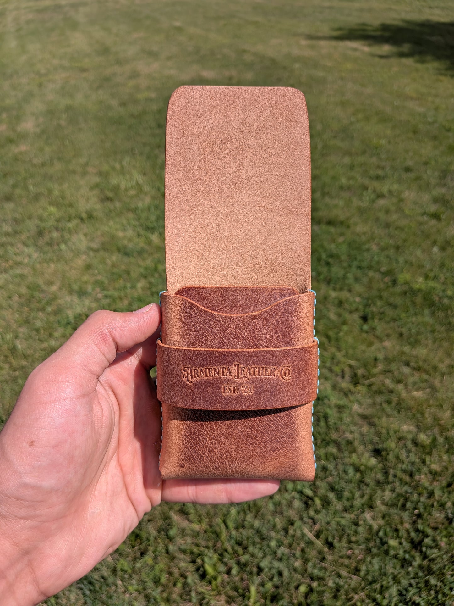 One Off Flap Wallet - Sedona & Baby Blue