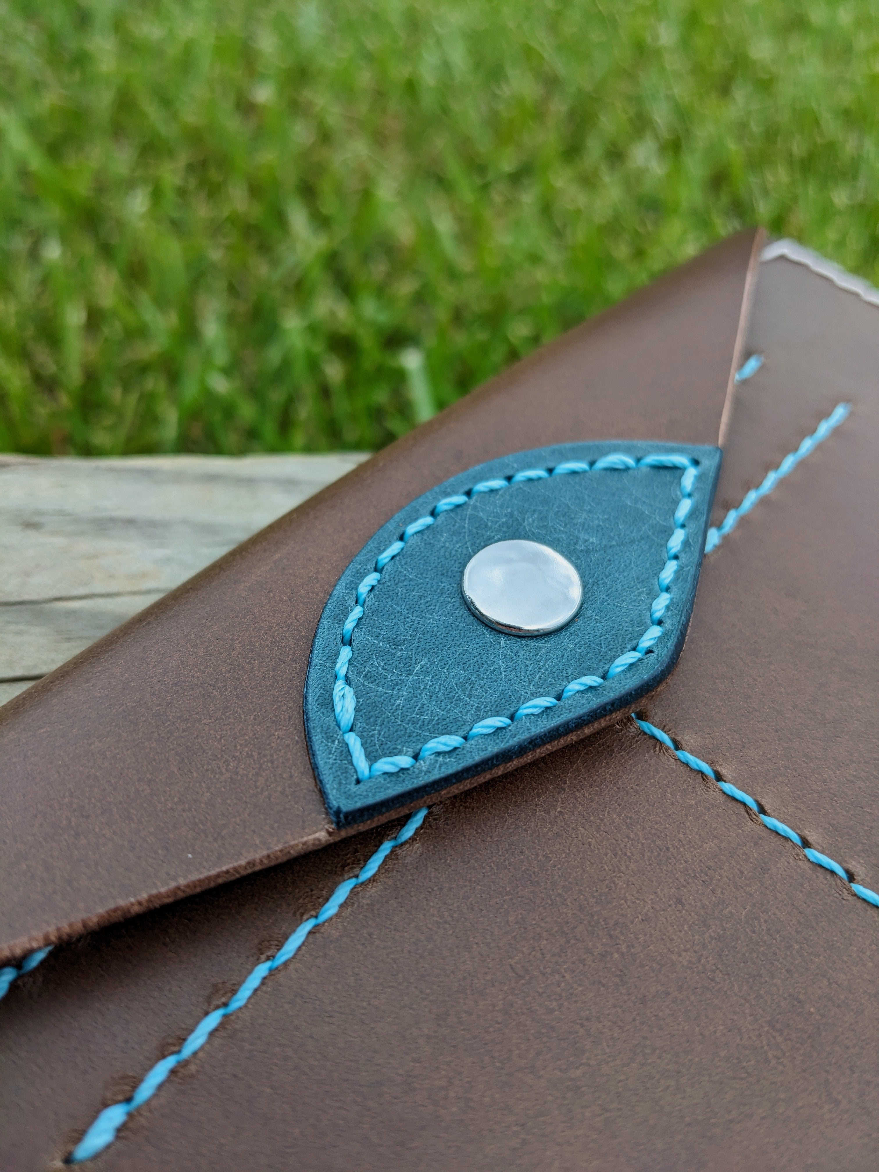 The Madeline - Quadruple Leather w/ Cream & Turquoise