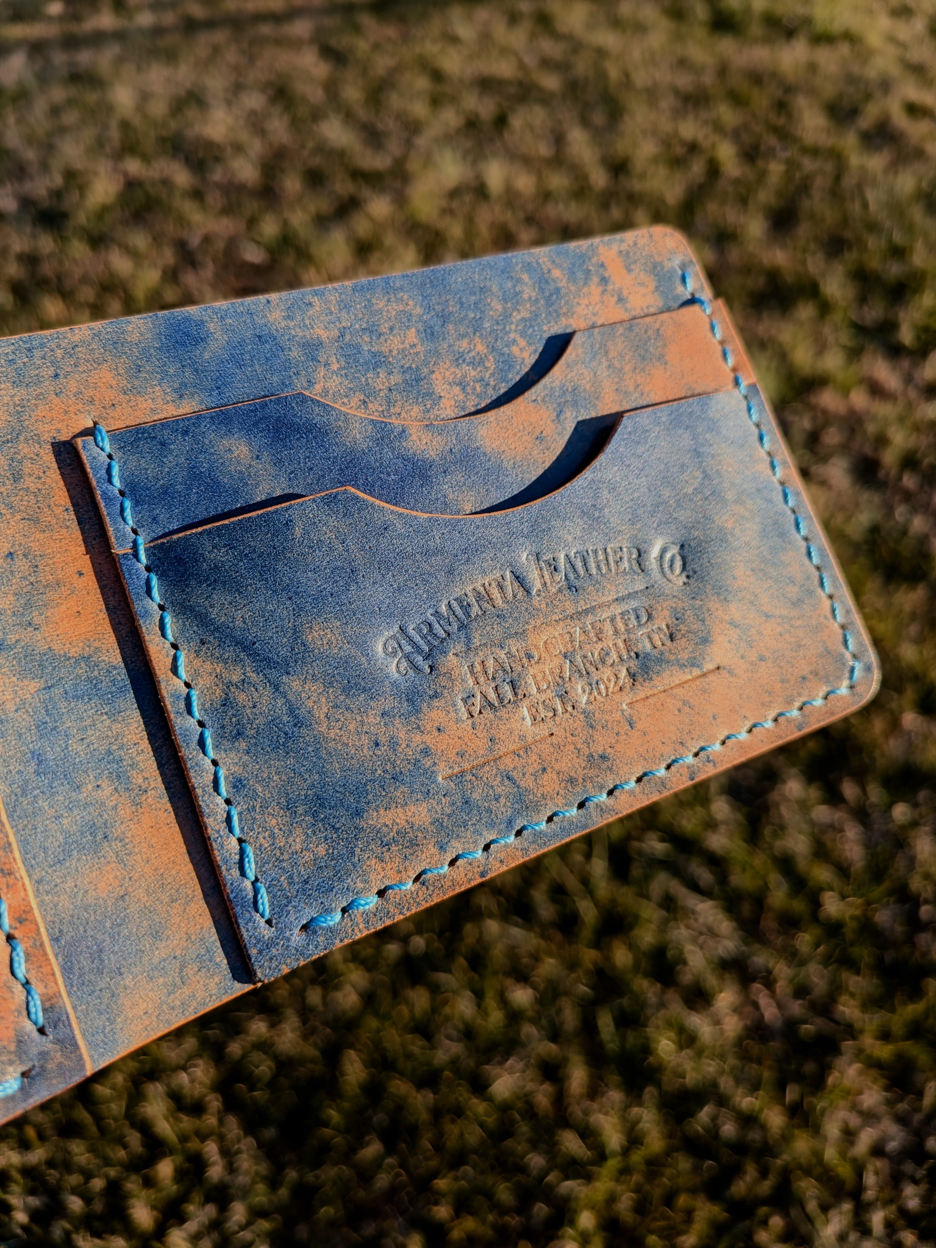 Traditional Bifold - Shell Cordovan - Marbled Ocean