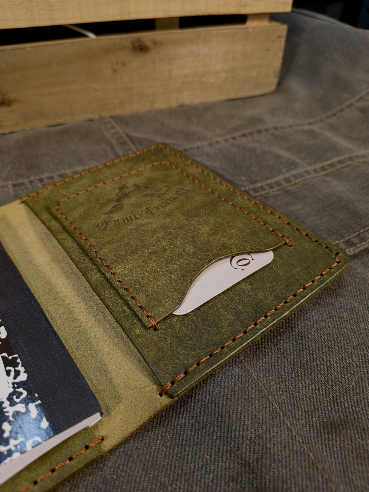 Small Journal Wallet - Moss Green