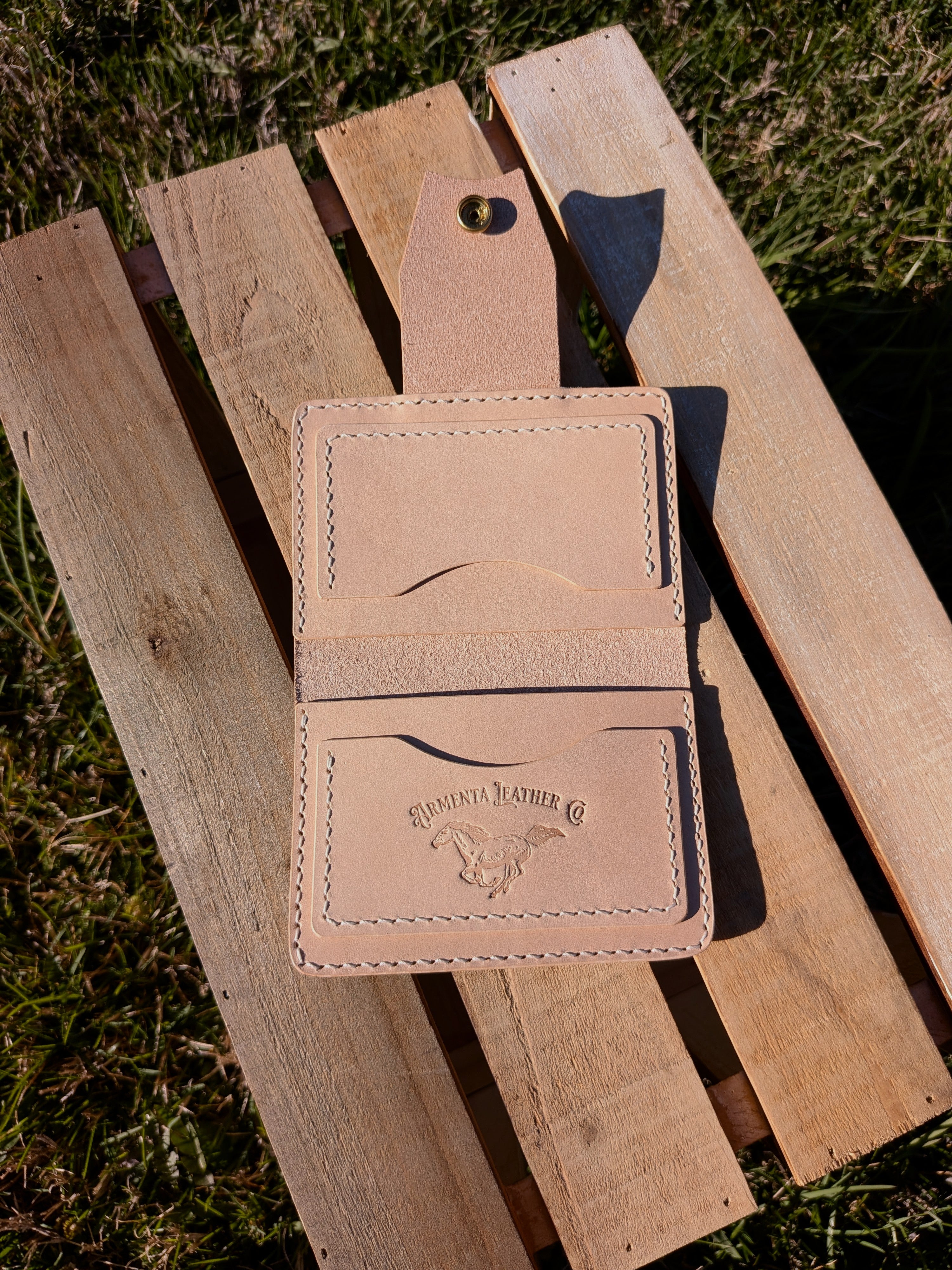 Porter Snap Wallet - Natural w/ Ivory